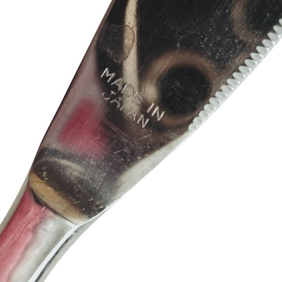 Wood Handle Knife 8" Japan vtg midcentury boho minimalist mixed material - Picture 3 of 6